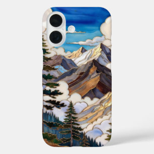 16 Funda para iPhone con paisaje montañoso Diseño esc
