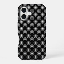 Funda para iPhone con patrón continuo blanco y neg