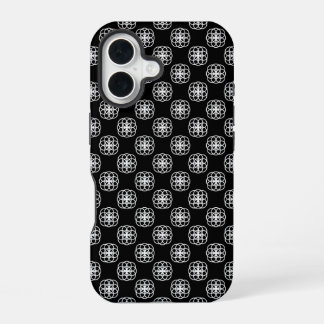16 Funda para iPhone con patrón continuo blanco y neg
