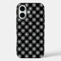 Funda para iPhone con patrón continuo blanco y neg