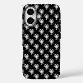 16 Funda para iPhone con patrón continuo blanco y neg