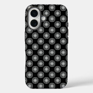 16 Funda para iPhone con patrón continuo blanco y neg