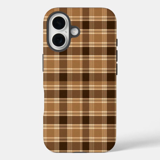 16 Funda para iPhone con patrón de cuadros escoceses  (Reverso )