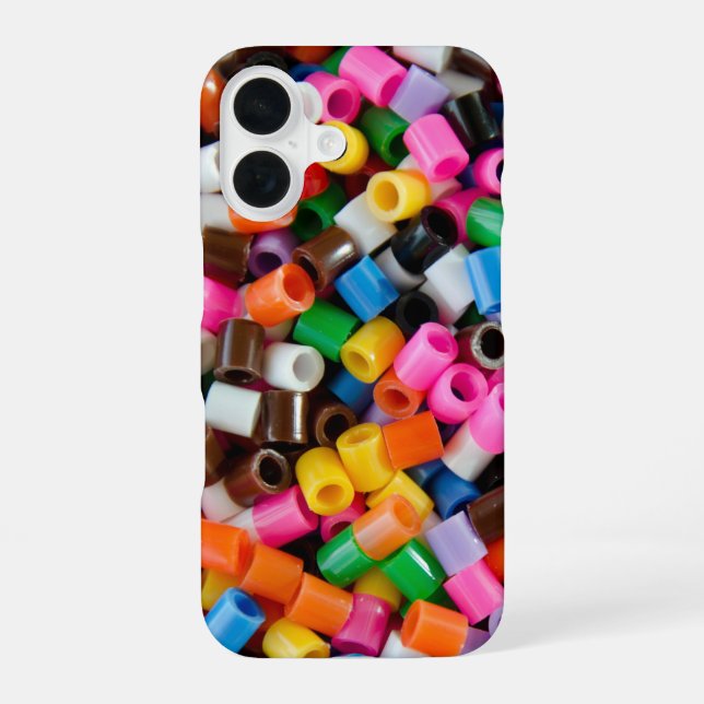 16 Funda para iPhone con patrón de cuentas multicolor (Reverso )