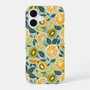 16 Funda para iPhone con patrón de limón estético de