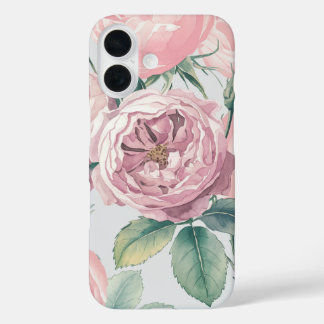 16 Funda para iPhone con patrón de rosas acuarela fra