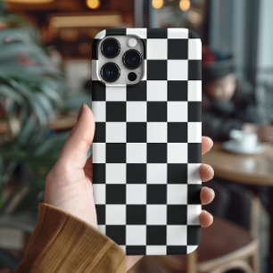 16 Funda para iPhone con patrón de tablero de ajedrez