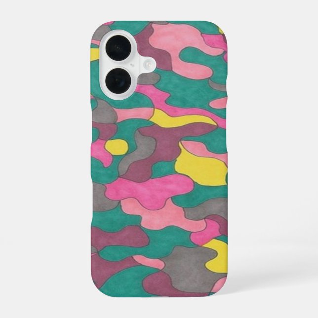 16 Funda para iPhone con patrón de tonos joya (Reverso )