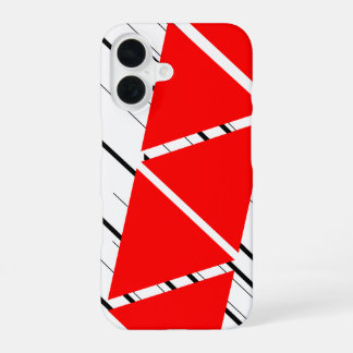 16 Funda para iPhone con patrón de zig zag rojo