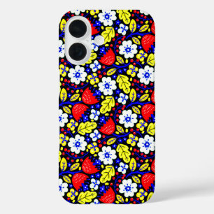 16 Funda para iPhone con patrón floral de arte popula