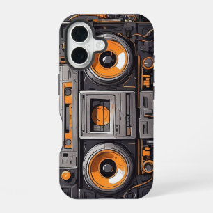 16 Funda para iPhone con Reproductor de Cassette Retr