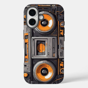 16 Funda para iPhone con Reproductor de Cassette Retr