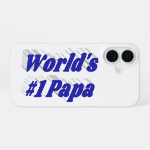 16 Funda para iPhone con texto azul Papa
