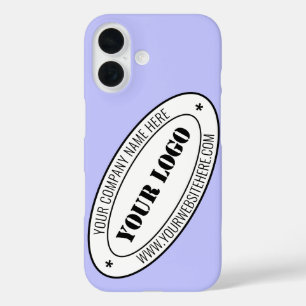 16 Funda para iPhone con texto de logotipo de empresa
