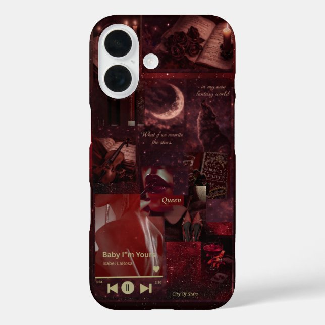 16 Funda para iPhone Crimson Moon Curio (Reverso )