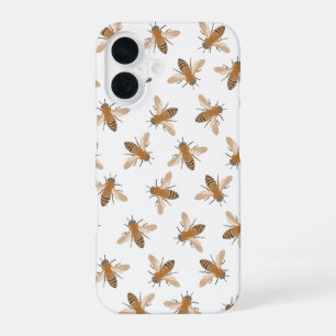 16 Funda para iPhone de Abejas Dibujadas a Mano