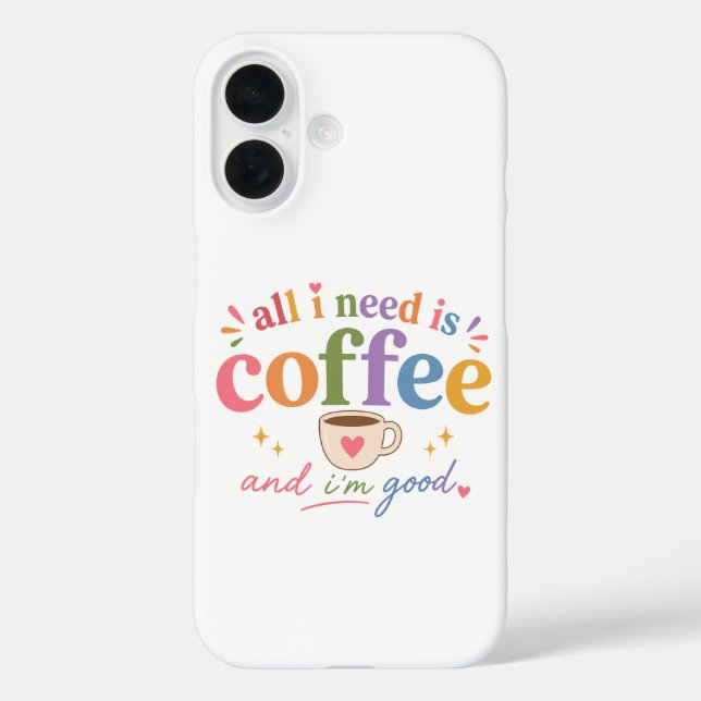 16 Funda para iPhone de Amante del Café Adorable (Reverso )