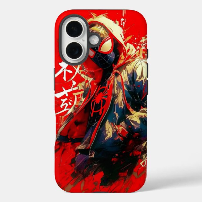 16 Funda para iPhone de Anime Artístico de Spider-Ver (Reverso )