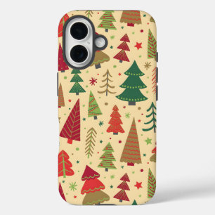 16 Funda para iPhone de árbol de Navidad festivo