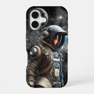 16 Funda para iPhone de Astronauta Retro Arte 8K