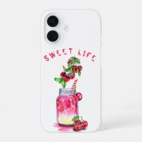Funda para iPhone de Bebida de Cereza Fresca - Tex
