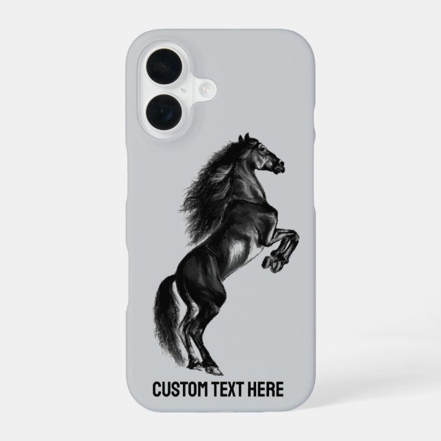 16 Funda para iPhone de Caballo Salvaje Vertical con  (Reverso )
