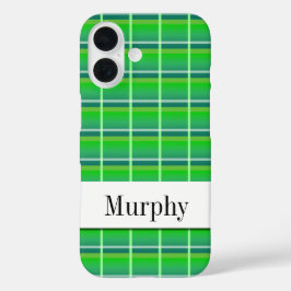 16 Funda para iPhone de Cuadro Verde Preppy Personali