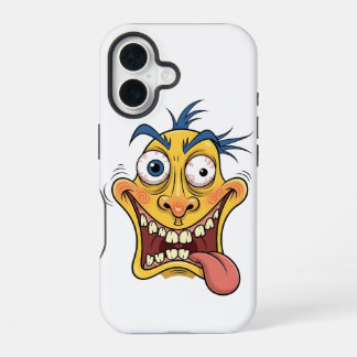 16 Funda para iPhone de dibujo animado de cara loca d