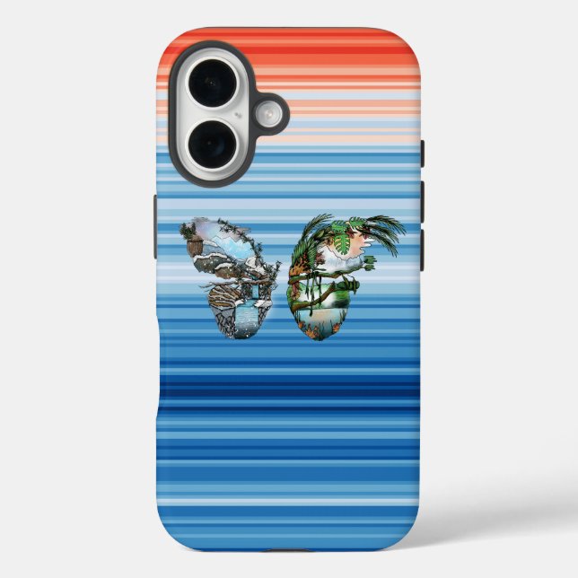 16 Funda para iPhone de diseñador artístico único (Reverso )