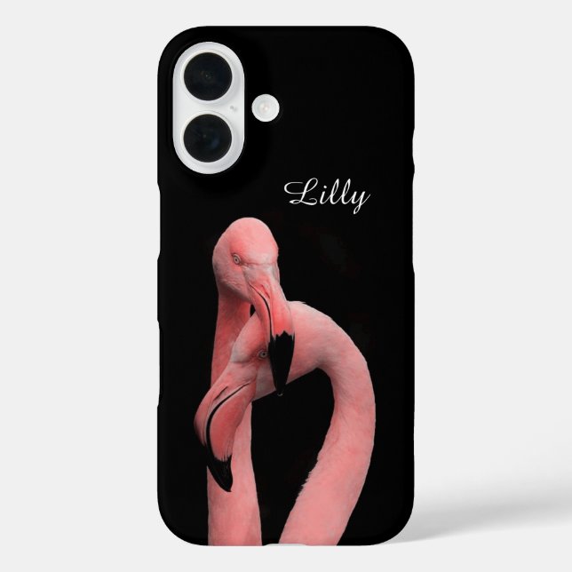 16 Funda para iPhone de flamencos rosados (Reverso )