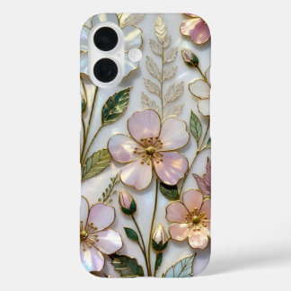 16 Funda para iPhone de Flores de Vidrio Pintado Flor
