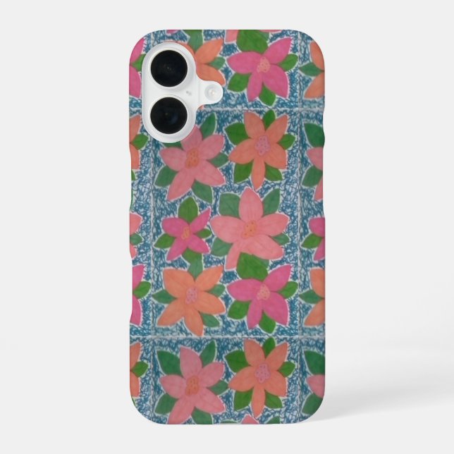 16 Funda para iPhone de Flores Tropicales (Reverso )