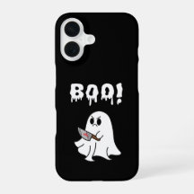 Funda para iPhone de Halloween "¡Boo!" fantasma li