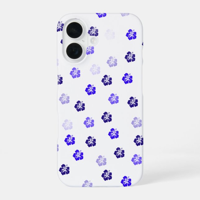 16 Funda para iPhone de Hibisco Azul  (Reverso )
