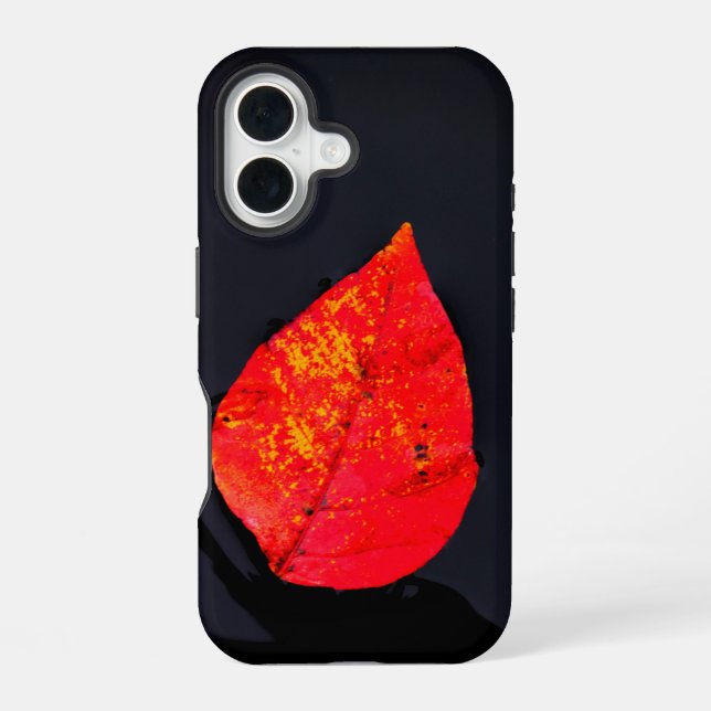 16 Funda para iphone de hoja roja (Reverso )