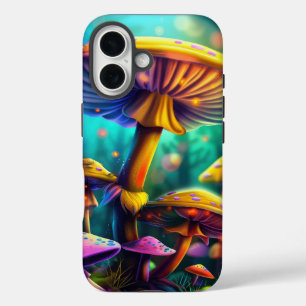 16 Funda para iPhone de Hongos Coloridos de Fantasía
