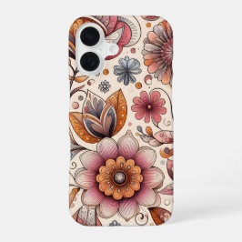 16 Funda para iPhone de ilustración floral delgada