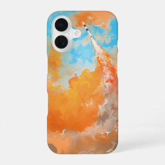 16 Funda para iPhone de lanzamiento de cohete dinámic