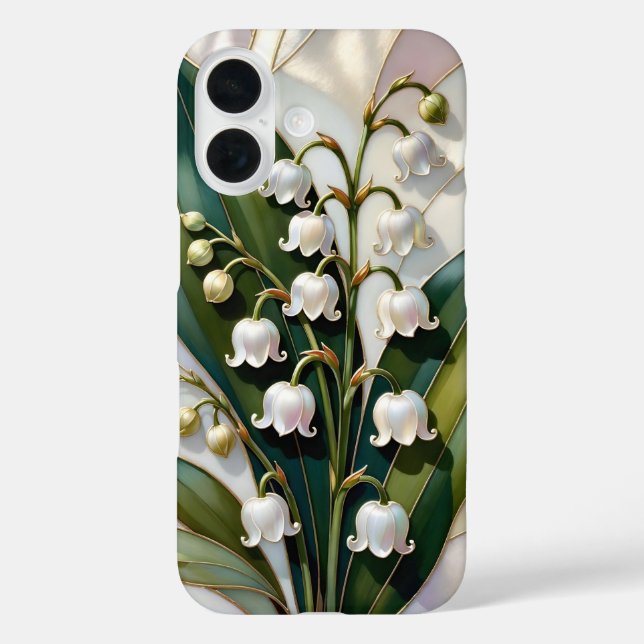 16 Funda para iPhone de lirio de los valles Botánica  (Reverso )