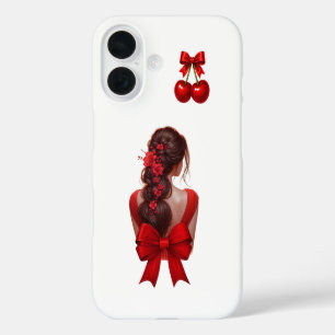 16 Funda para iPhone de niña coqueta elegante con laz