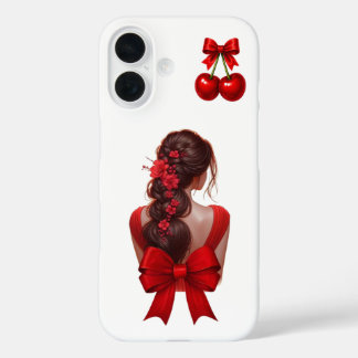 16 Funda para iPhone de niña coqueta elegante con laz