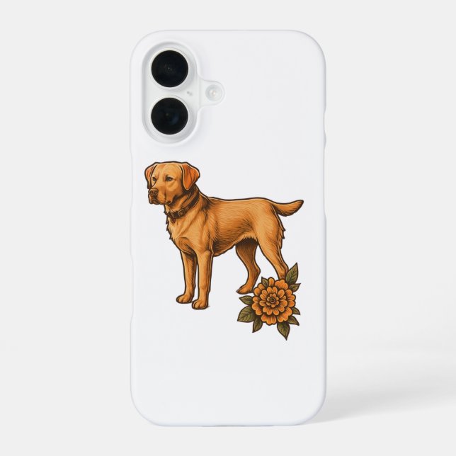 16 Funda para iPhone de raza de perro personalizada (Reverso )