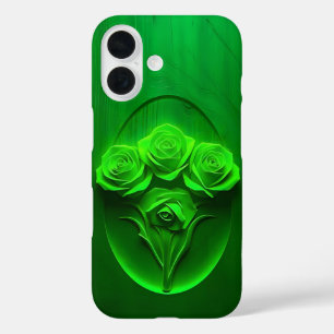 16 Funda para iPhone de rosas enmarcadas en esmeralda