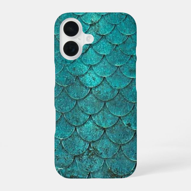 16 Funda para iPhone de sirena turquesa (Reverso )