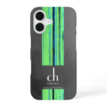 Funda para iPhone de textura abstracta con monogra