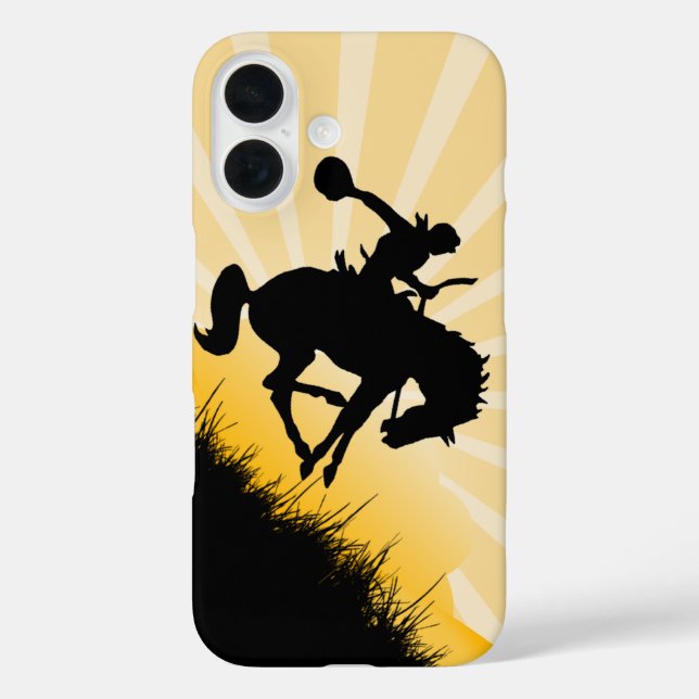 16 Funda para iPhone de vaquero de rodeo (Reverso )