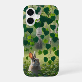 16 Funda para iPhone delgada con conejo en bosque de