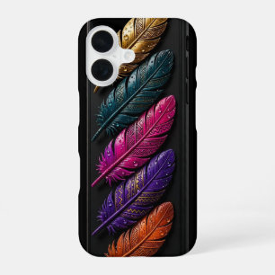16 Funda para iPhone dorada teal magenta púrpura 3D b