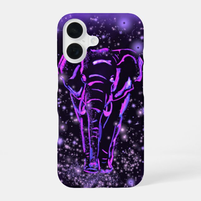 16 Funda para iPhone Elefante Morado (Reverso )