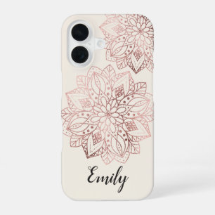 16 Funda para Iphone Elegante Mandala de Oro para Ell